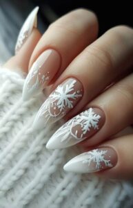 Frozen Chrome Nails