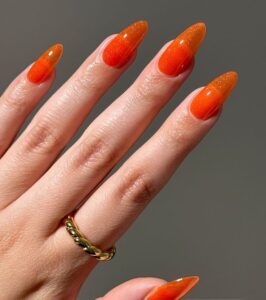 Golden Sunset nails 