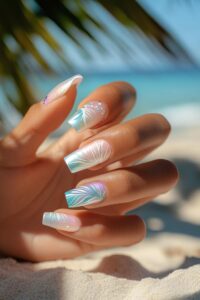 Surfboard Stripes Nail 