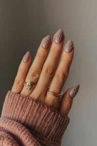 Cozy Sweater Texture Nails