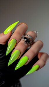 Neon Nail Brighten the Gloom