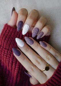 Cozy Sweater Texture Nails