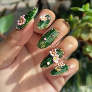 Cactus Green Nails