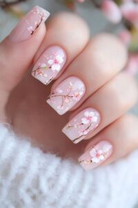 Cherry Blossom Nails