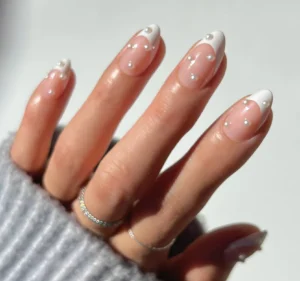 Pearl-Embellished Nails