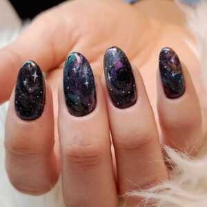 Galaxy-Inspired Nails