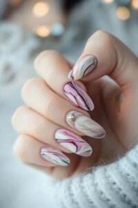 Marble Swirl Nails