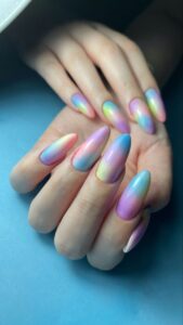 Pastel Tie-Dye Nail 