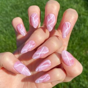 Pink Quartz Nails