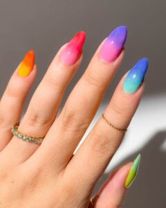 Rainbow Gradient Nail 