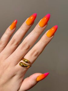 Sunset ombre nails 